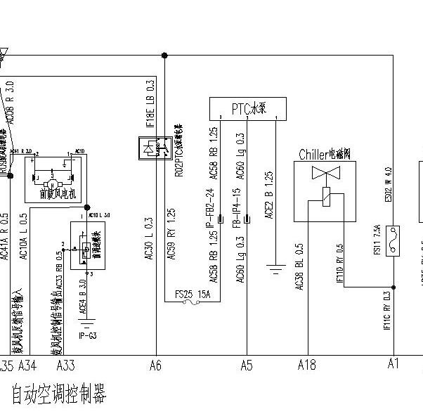 2018-2019年东风风行S50EV散热水泵电路图