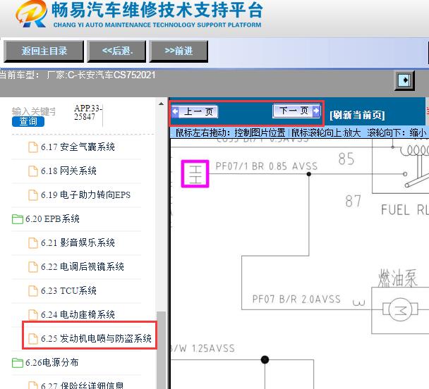 2021年长安CS75 JL476ZQCF发动机电路图资料