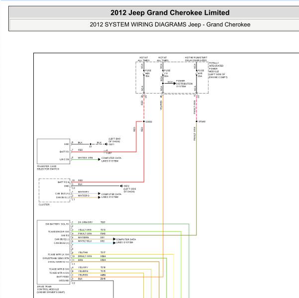 2012年吉普大切诺基变速箱电路图