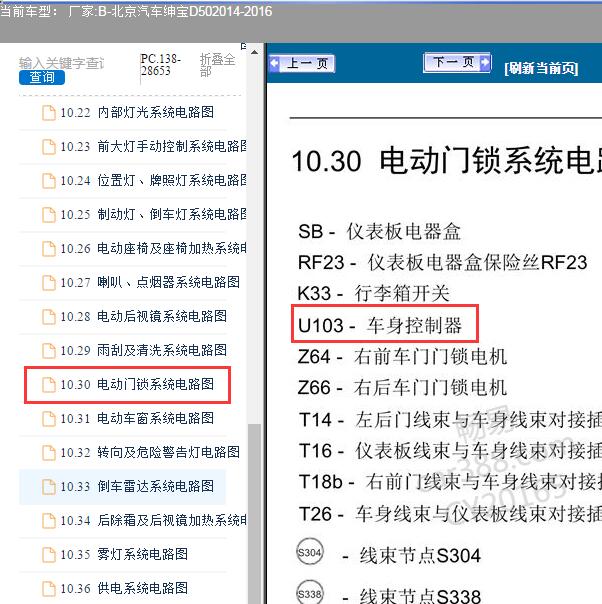 2014-2016年北京汽车-绅宝D50 车身模块电路图