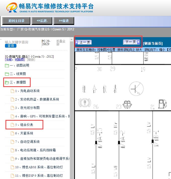 2012年奇瑞旗云5（Cowin 5）  仪表电路图