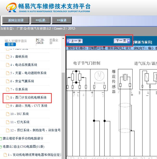 2012年奇瑞新旗云2（Cowin 2）  发动机电路图