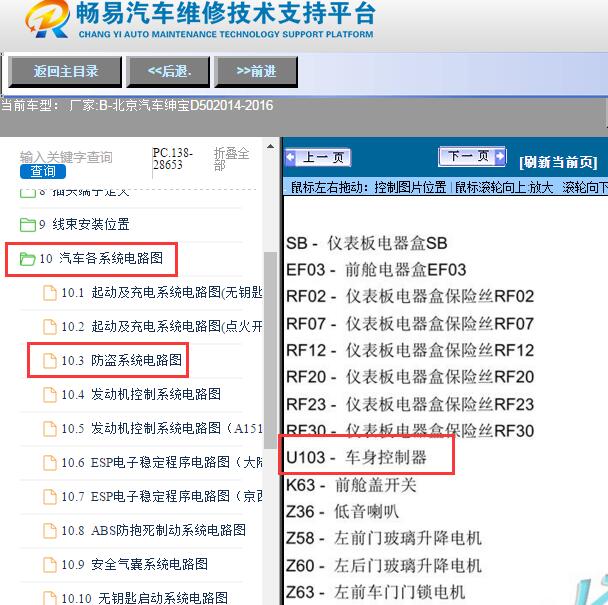 2014-2016年北京汽车-绅宝D50防盗及BCM电路图