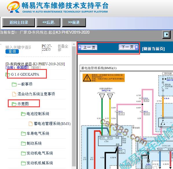 2019-2020年起亚混动版K3电路图