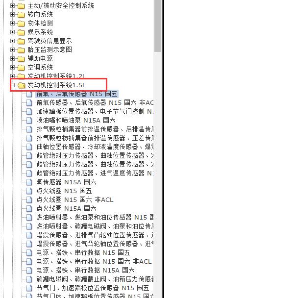 2018-2020年五菱宏光S 1.5发动机电路图.