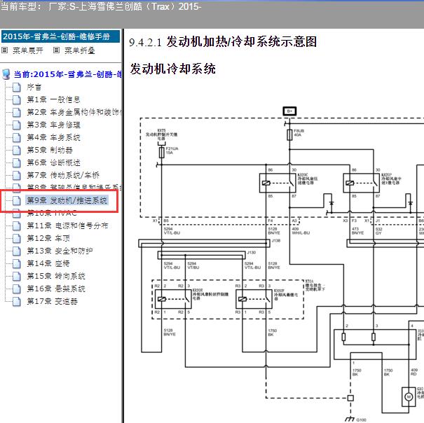 2015年雪佛兰创酷LFF发动机风扇电路图