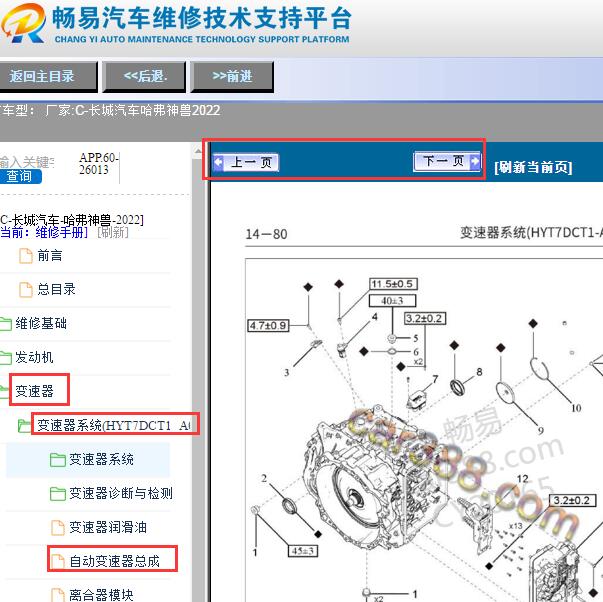 2022年长城哈弗神兽变速箱维修手册