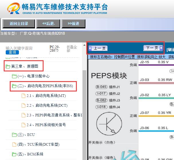 2018年奇瑞瑞虎8  一键启动电路图