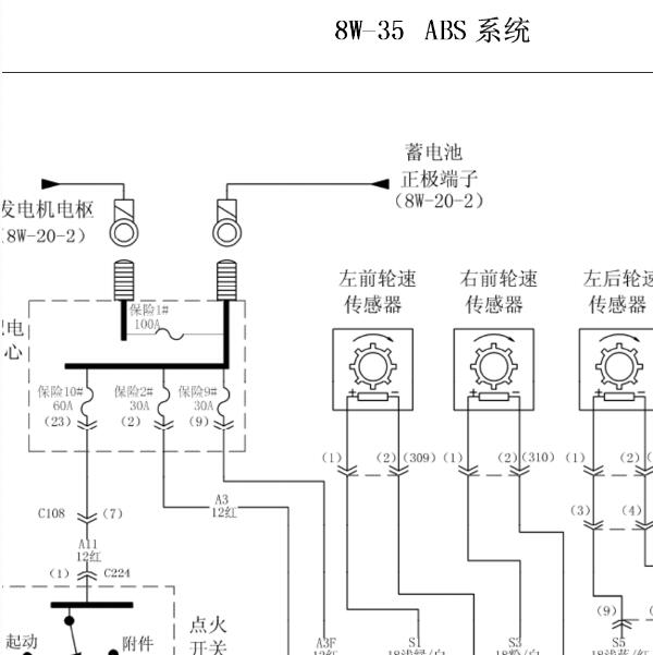 北汽勇士ABS电路图