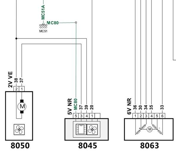 2018年标致408空调鼓风机电路图