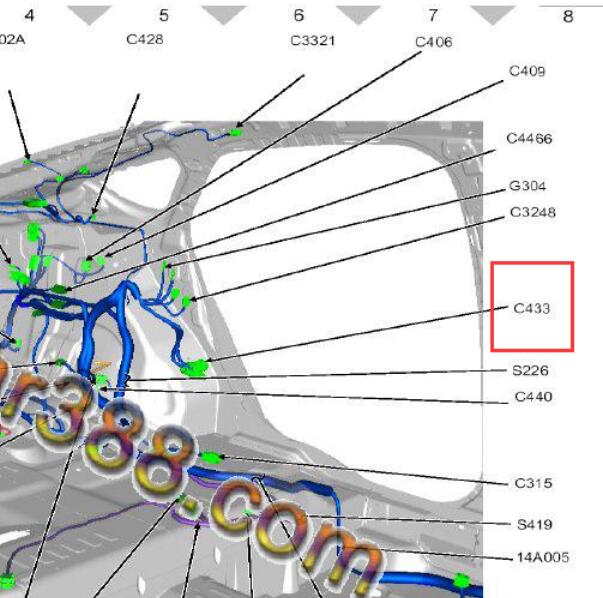 2013-2015年福特蒙迪欧燃油泵模块位置