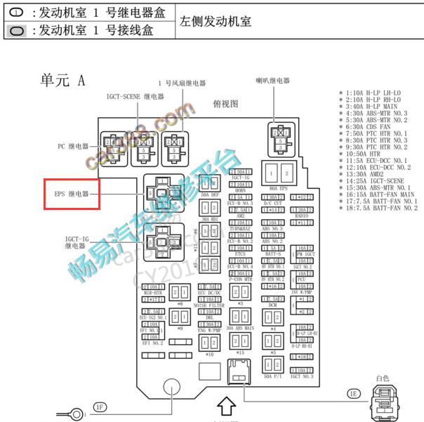 2019年丰田卡罗拉EPS电路图