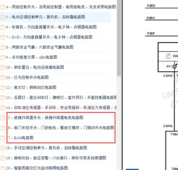 2011年华晨骏捷FSV车身与门锁等电路图