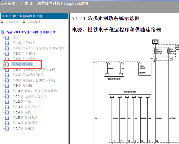 10年科帕奇ABS电路图