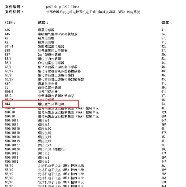 奔驰SMART 发动机风扇电路图