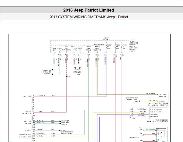 2013年吉普自由客ABS电路图