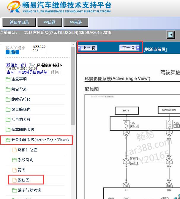 2015-2016年纳智捷优6 环景影像电路图
