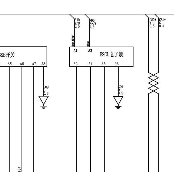 2020-2021年中兴领主PEPS 转向锁电路图