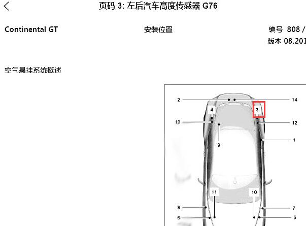 2013年宾利欧陆左前车身加速度传感器位置
