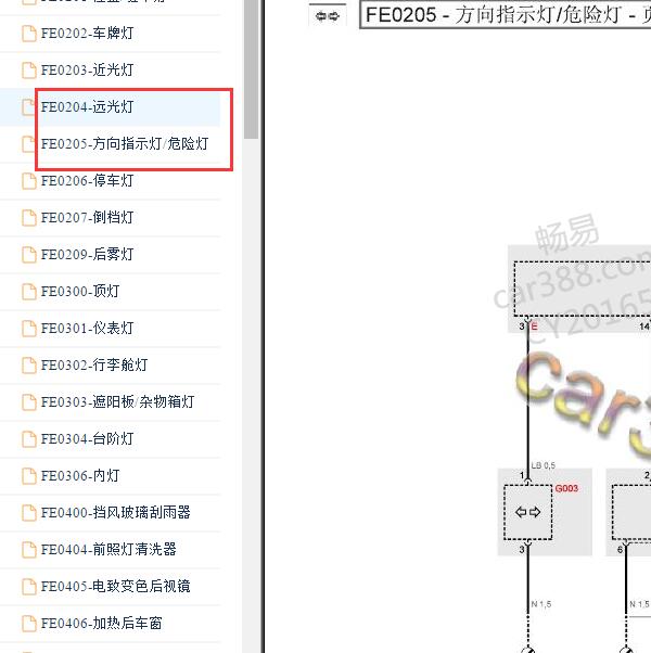 2014-2017年玛莎拉蒂吉博力大灯和转向灯电路图.