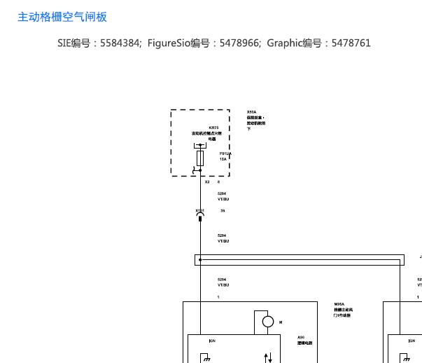 2021年凯迪拉克XT5主动进气格栅和网络通讯电路图