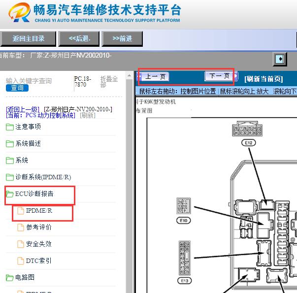 2010年日产NV200智能接线盒针脚资料