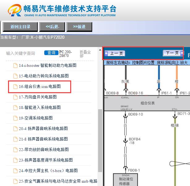 2020年小鹏P7  仪表电路图