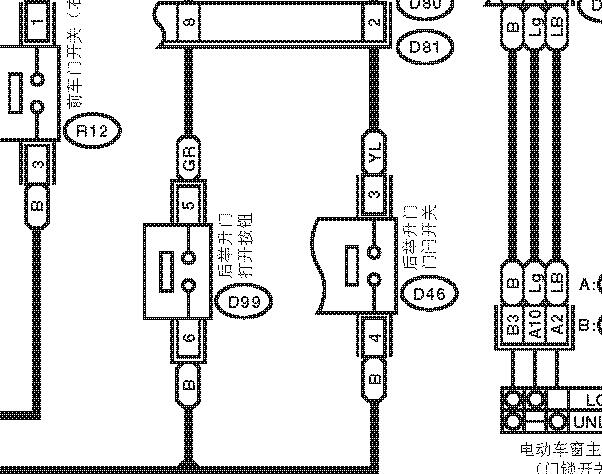 2011-2012年斯巴鲁森林人尾门电路图