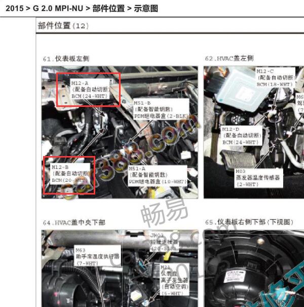 2015年起亚智跑BCM模块位置