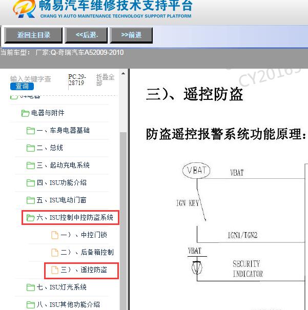 2009-2010年奇瑞汽车-A5防盗电路图