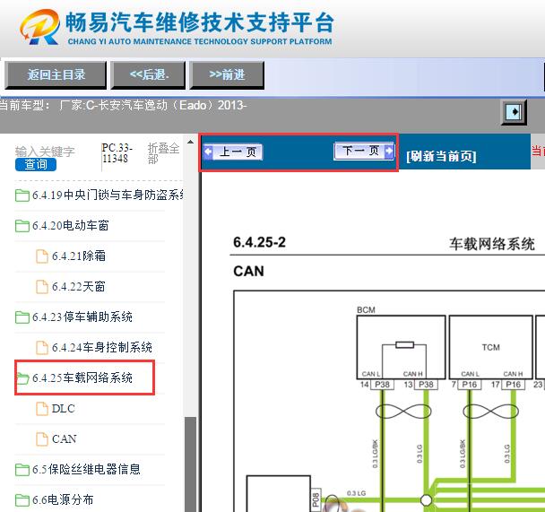 2013年长安逸动网络通讯电路图