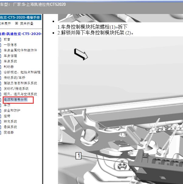 2020年凯迪拉克CT5车身模块位置