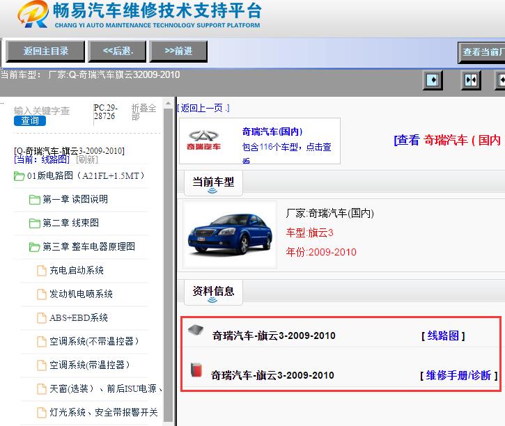 奇瑞汽车-旗云3-2009-2010[ 线路图 ]