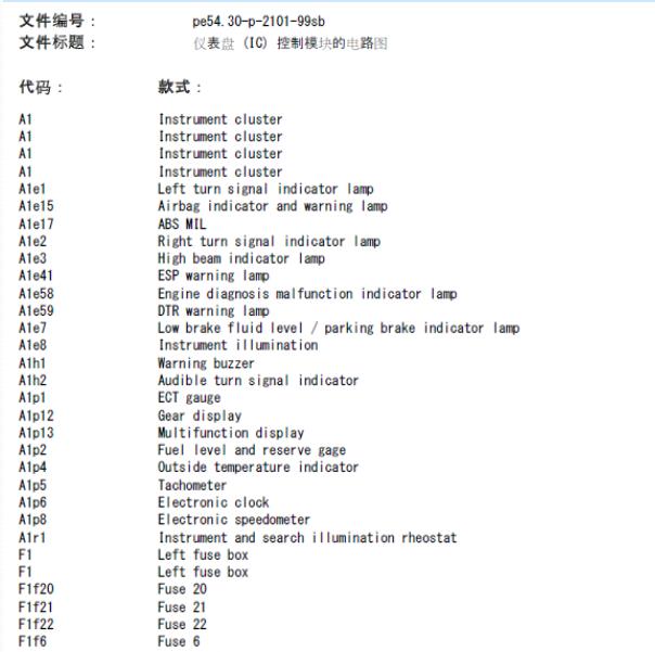 2003年奔驰S350 仪表电路图.