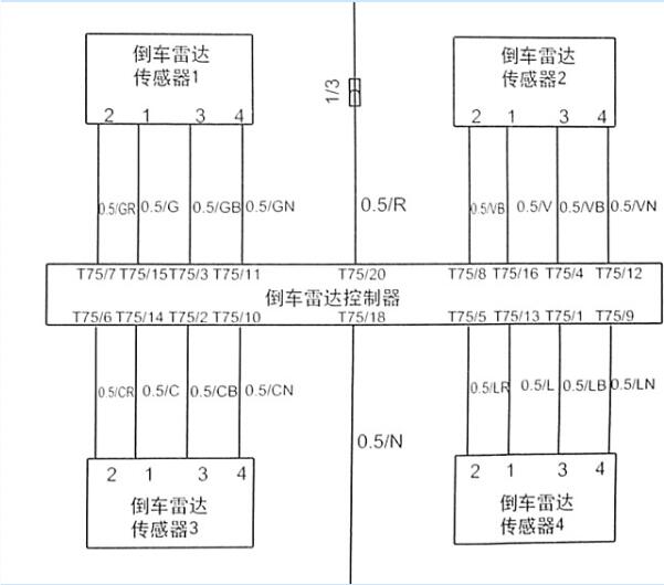 2007年中华尊驰雷达电路图