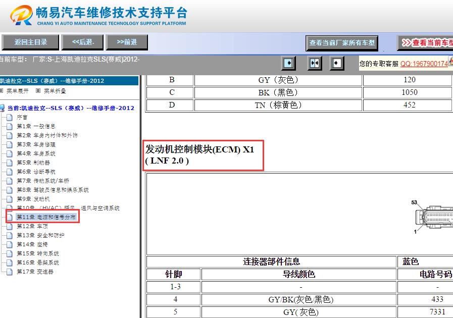 2012年凯迪拉克赛威发动机针脚资料