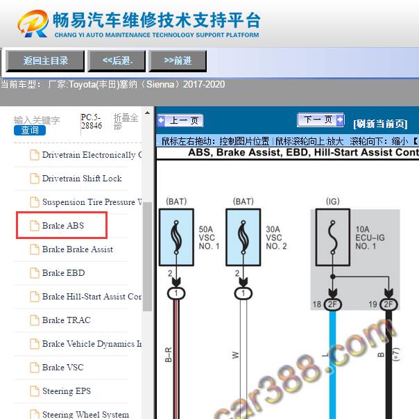 2017-2020年塞纳  ABS 电路图