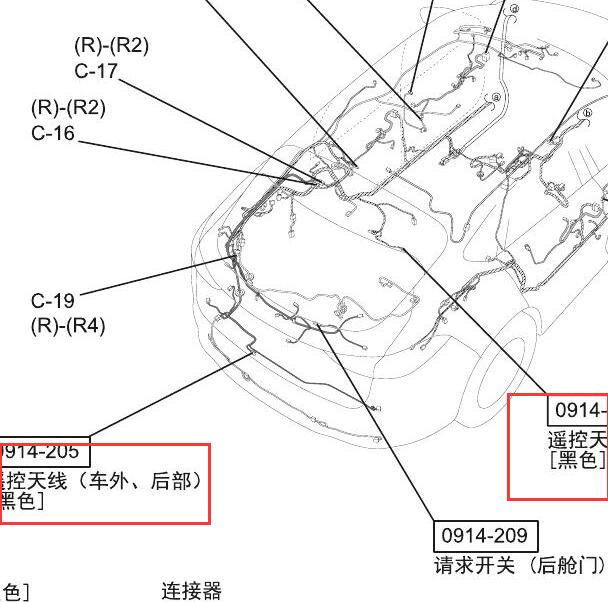 2016-2017年马自达CX-4遥控天线