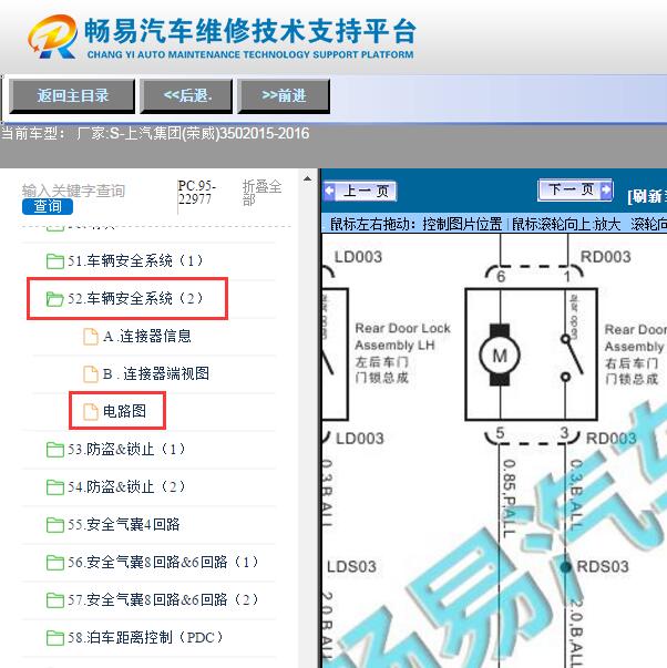 2015年荣威350  中控电路图