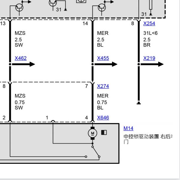 2000年宝马530i  中控锁电路图