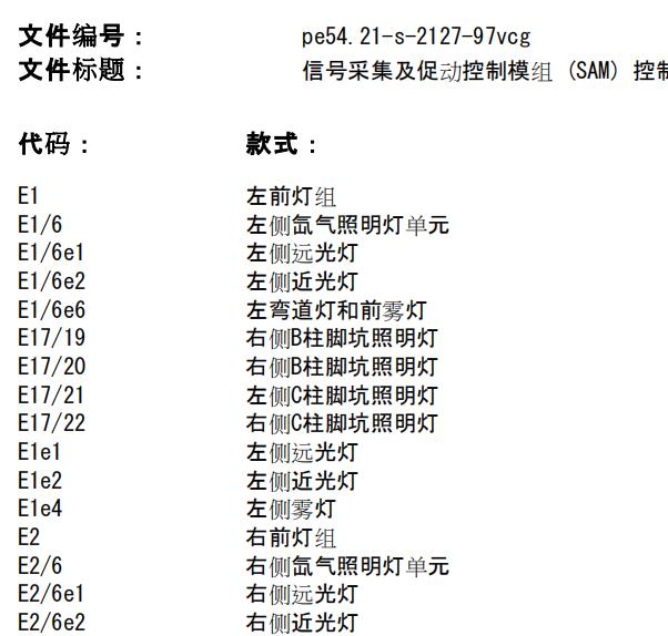 2010年奔驰唯雅诺前SAM与牌照灯电路图