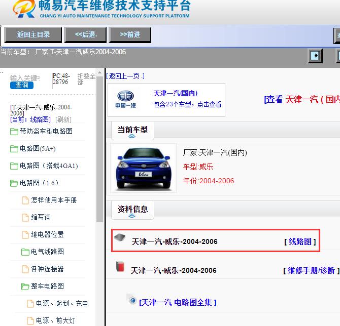 天津一汽-威乐-2004-2006[ 线路图 ]
