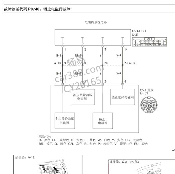 三菱P0740故障码资料