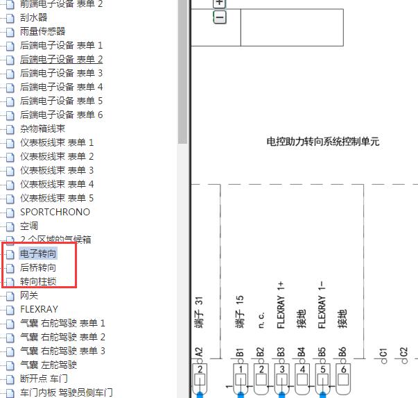 2020年保时捷911转向系统电路图