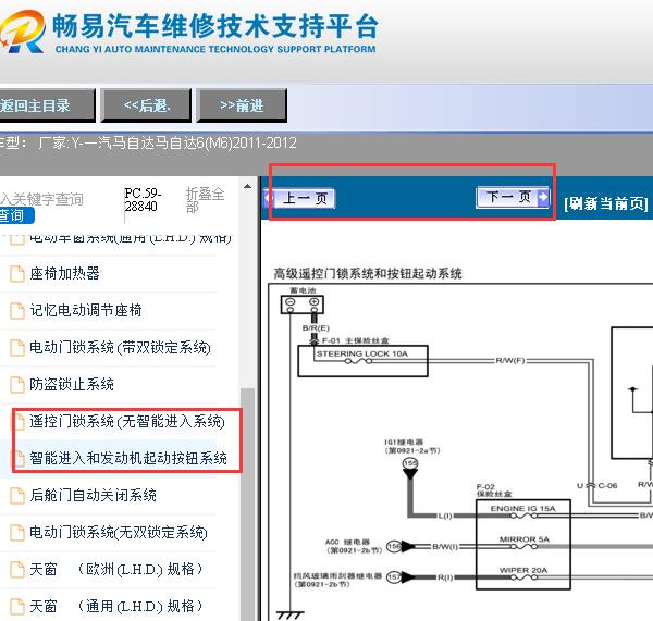 2011-2012年一汽马自达6（M6）智能系统电路图