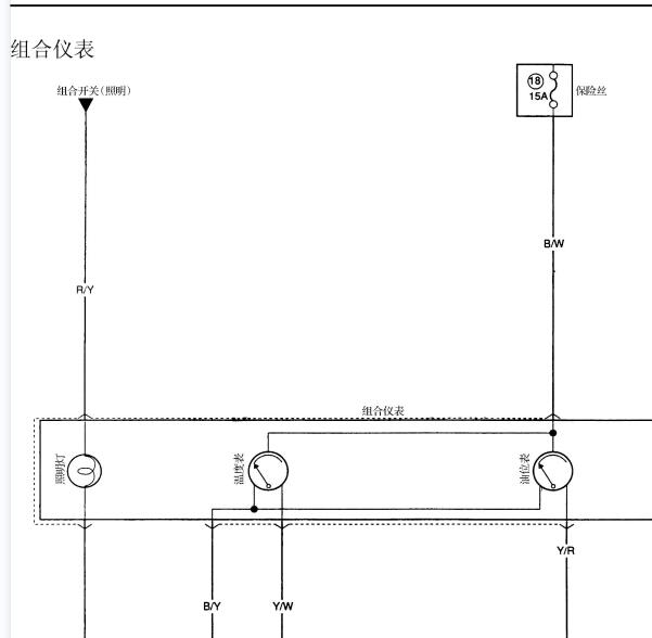 2010年长安之星S460仪表电路图