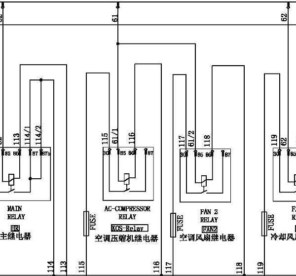 北斗星456发动机电路图