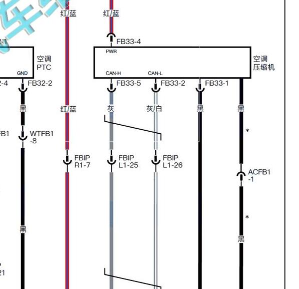 2019年小鹏G3空调压缩机电路图