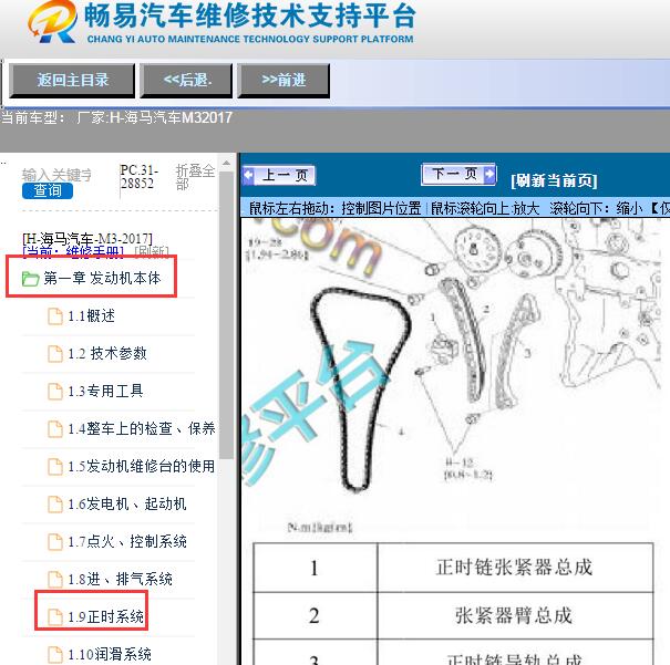 2017年海马汽车-M3发动机正时维修手册
