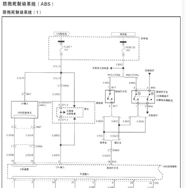 江淮瑞风 ABS电路图